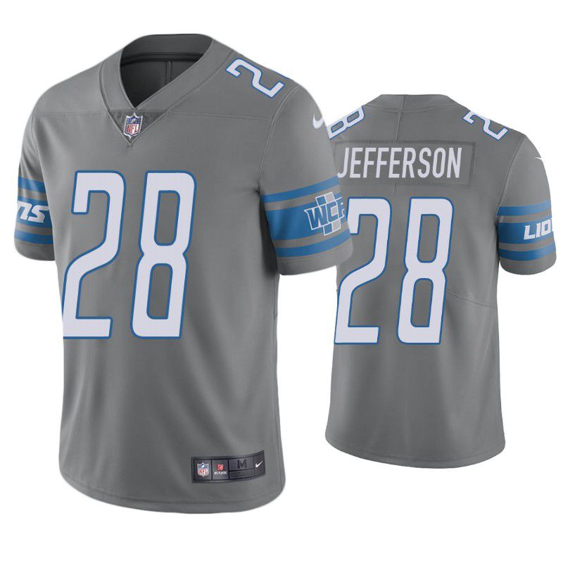 Men Detroit Lions #28 Jermar Jefferson Nike Gary Game NFL Jersey